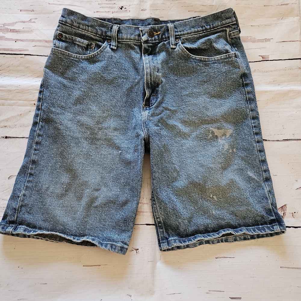 Vintage Wrangler Men's Relaxed Fit Blue Denim Jean Shorts Size 34